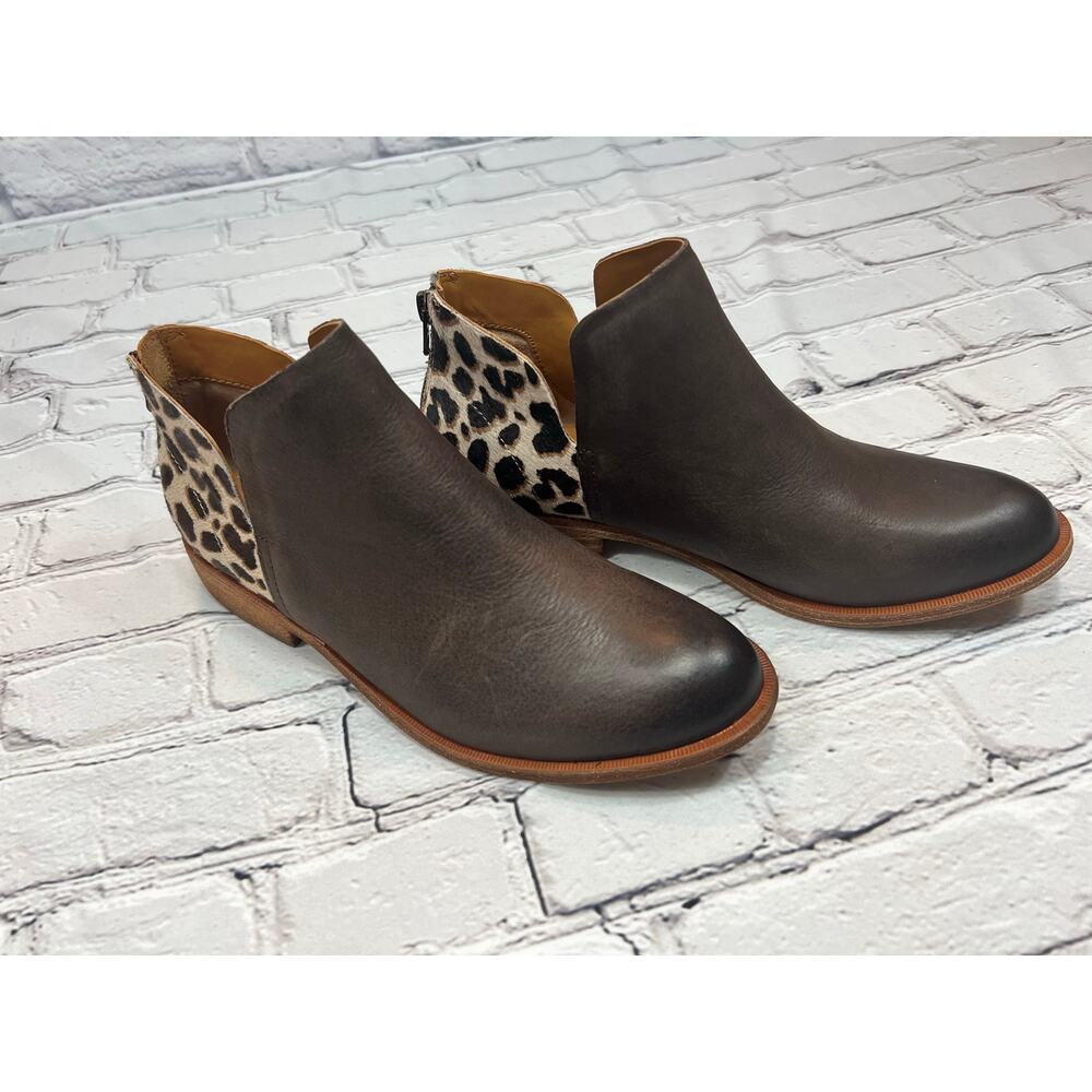 NEW Kork Ease Renny Booties brown Animal Print size 8 Calf Hair & Leather - Picture 7 of 12